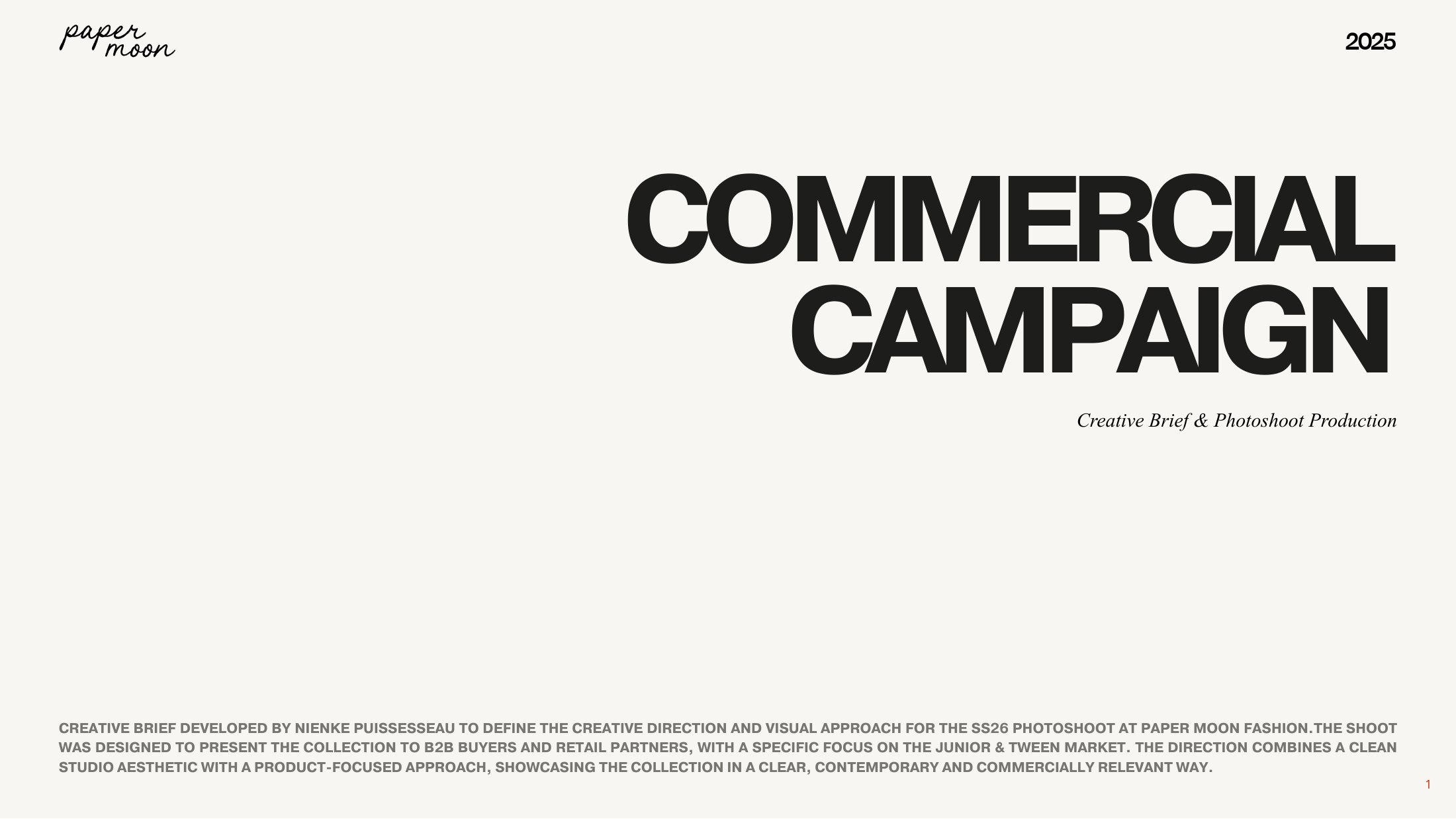 Cover · Commercial campaign 2025