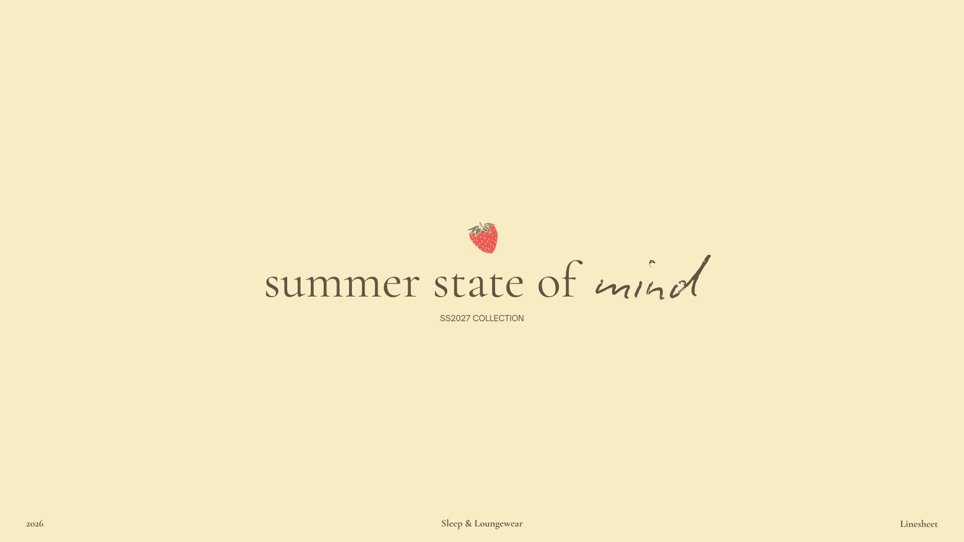 Cover · Summer State of Mind, SS2027